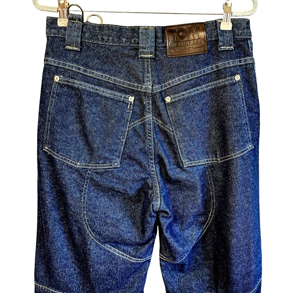 Tom of Finland Vintage Stussy Moto Denim Double Knee Dark Jeans Size 33/34